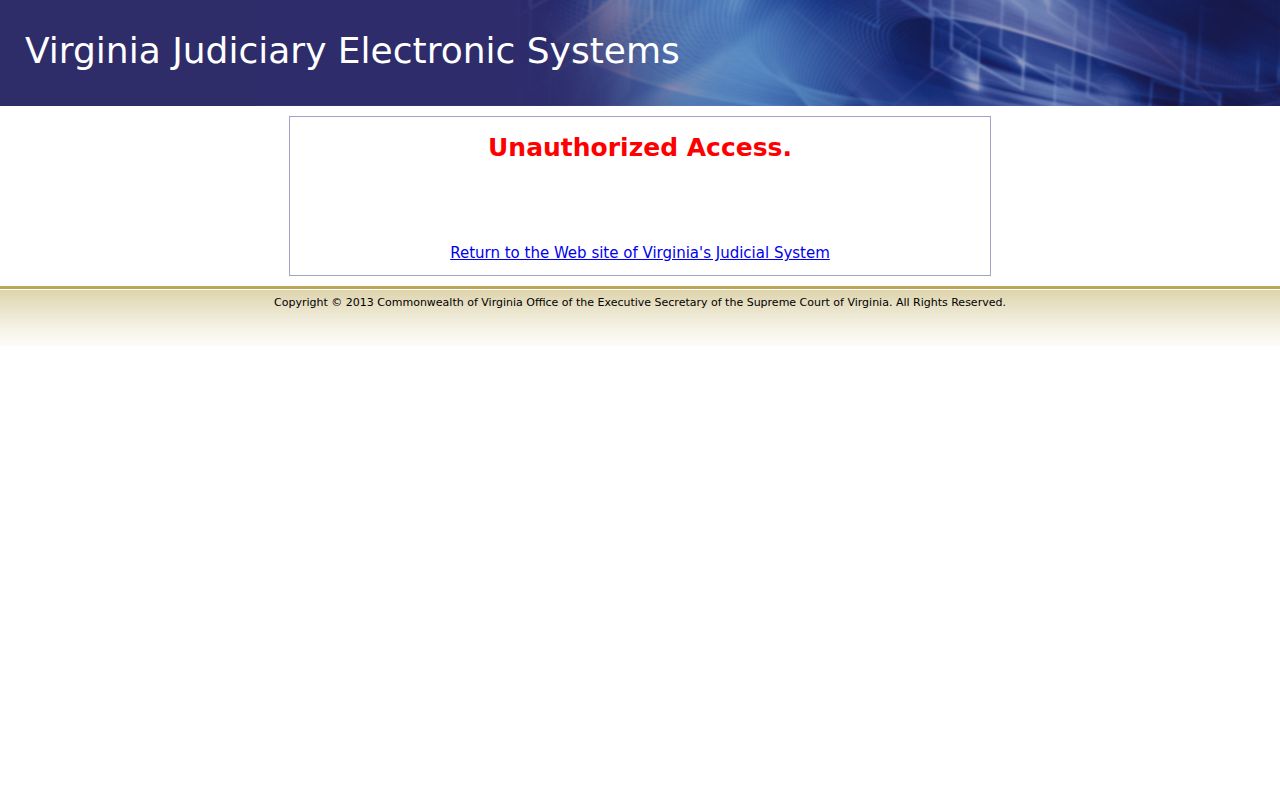 Alleghany County warrant search, Virginia district court case interface